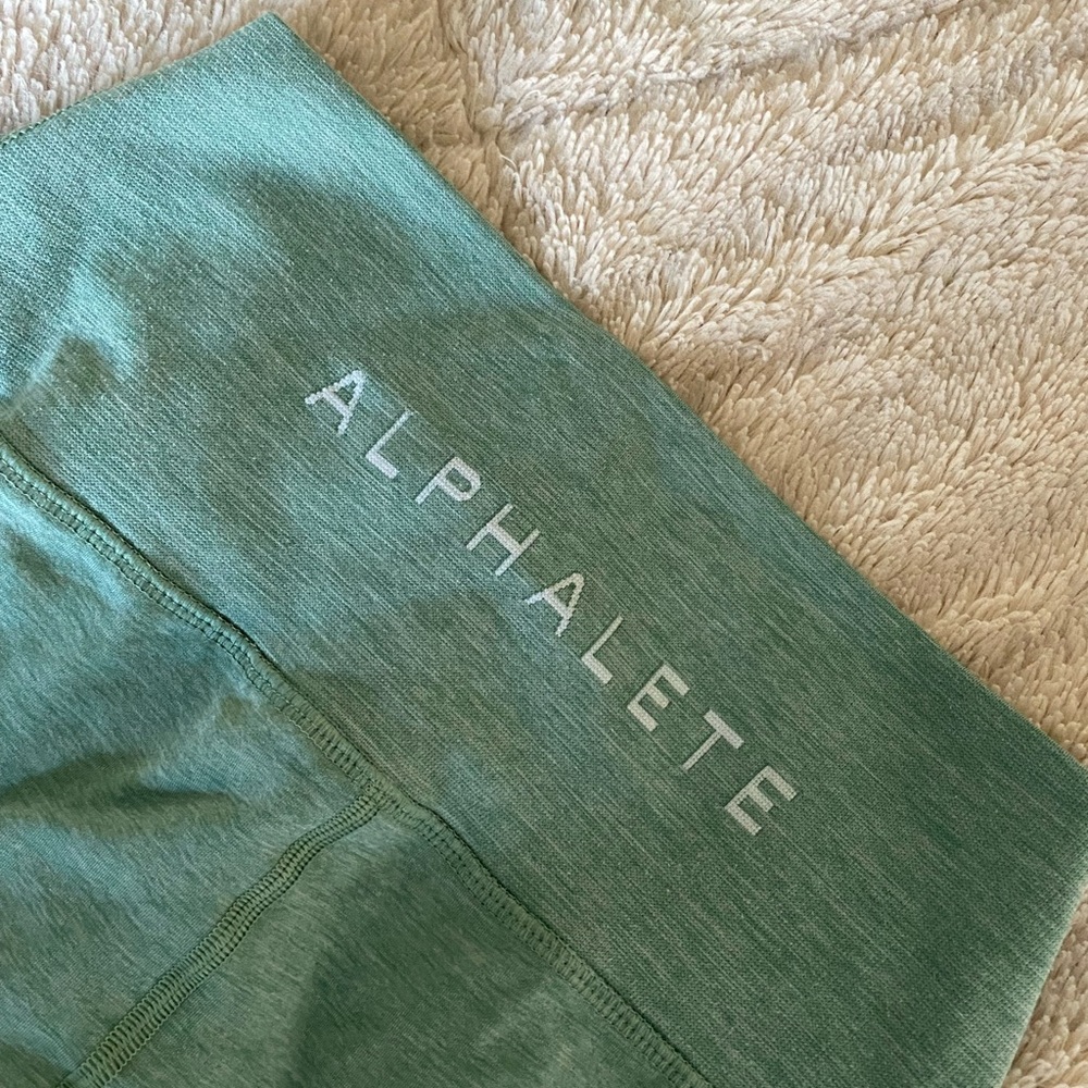 Alphalete teal leggings, size small